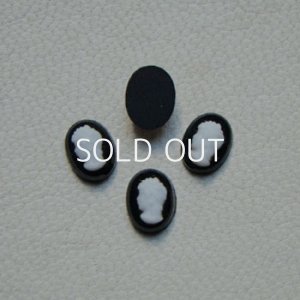 画像1: 8×6 "Black / White" Lady cameo