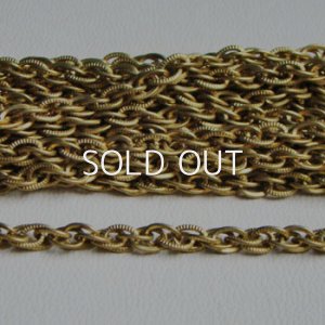 画像1: brass 7×5mm textured rope chain
