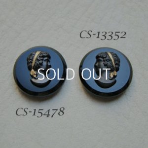 画像2: "Black with Gold Ribbon" Lady cameo