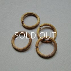 画像1: 17.8mm brass textured jump ring