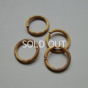 画像1: 17.8mm brass textured jump ring