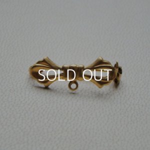 画像2: brass BOW brooch finding
