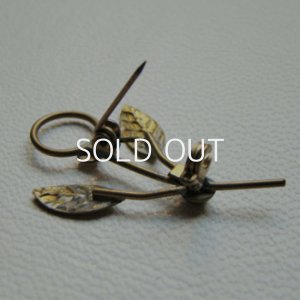 画像3: aged brass Flower Stem brooch finding