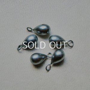 画像1: 2pcs 9×6 Gray wired drop