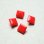 画像1: 2pcs 6mm square "Cherry Red" (1)