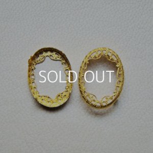 画像1: 18×13 oval filigree back setting