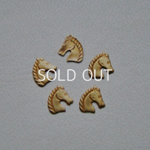 画像2: 2pcs 9mm brass Horse Head stamping