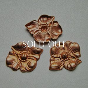 画像1: copper "Dogwood" stamping