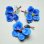 画像1: Blue Glass Flower Brooch (1)