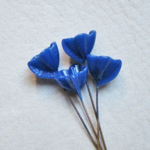 画像2: 9~10mm cup flower pin "Navy "