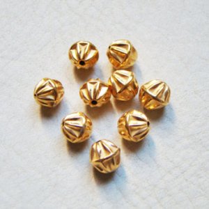 画像1: 22K GP 8mm pinched bicone