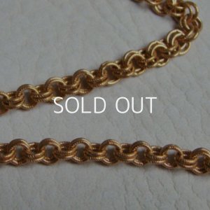 画像2: brass 4mm textured double link chain