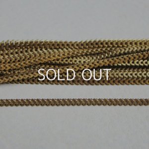 画像1: brass 3mm 3-side snake chain