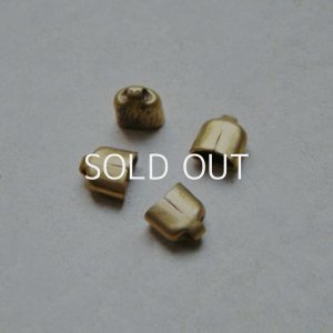 画像1: 2pcs brass 4mm chain end