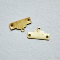 2pcs brass 15mm 2-hole tag finding