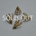 2pcs brass filigree bell cap
