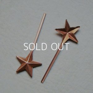画像1: brass star long drop finding