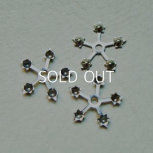 画像1: 2pcs SP metal snowflake finding 