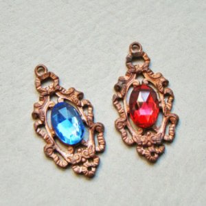 MC-13130 brass Rococo frame charm 使用