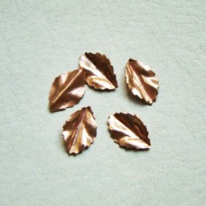 画像1: 2pcs copper leaf stamping