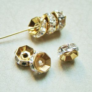 画像1: SW 8mm Rondelle GP / Crystal