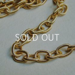 画像2: brass 11.5×8.5 etched link chain