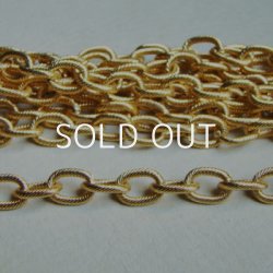画像1: brass 11.5×8.5 etched link chain
