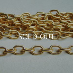 画像1: brass 11.5×8.5 etched link chain