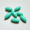 2pcs "Opaque Green" 12×6 rice beads