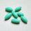 画像1: 2pcs "Opaque Green" 12×6 rice beads (1)