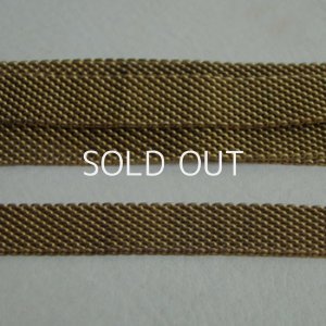 画像1: brass 12.5mm flat mesh chain