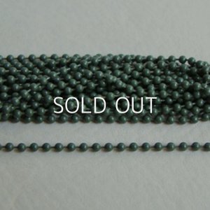 画像1: 2.4mm dark olive enameled ball chain