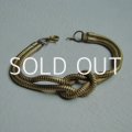 brass snake chain knot bracelet