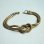画像1: brass snake chain knot bracelet (1)