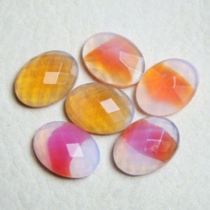 画像4: 18×13 oval  "White Opal / Orange Givre"