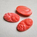 24×14 oval Coral Rose cabochon
