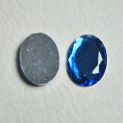 画像1: 25×18 oval  acrylic cabochon "Sapphire"
