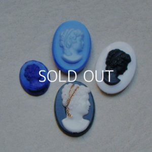 画像2: 18×13 oval  "Blue / Lt.blue" lady cameo