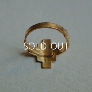 画像4: brass floral cross ring