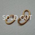 4pcs brass 10×7 oval textured jump ring