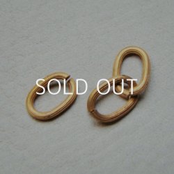 画像1: 4pcs brass 10×7 oval textured jump ring