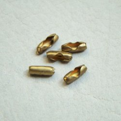 画像1: 2pcs brass 9×3.4 ball chain connector