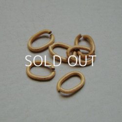 画像2: 4pcs brass 10×7 oval textured jump ring