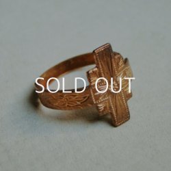 画像3: brass floral cross ring