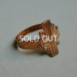 画像3: brass floral cross ring