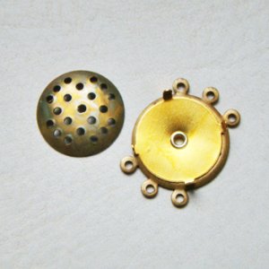 画像2: brass 18mm screen 3-strands connector