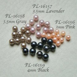 画像2: 10pcs 4mm No-hole pearl "Black"