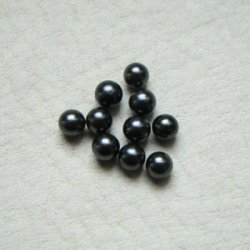画像1: 10pcs 4mm No-hole pearl "Black"