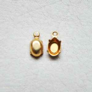 画像1: 2pcs 7×5 oval CB setting 1R