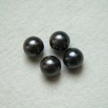 4pcs 8mm No-hole pearl "Charcoal"